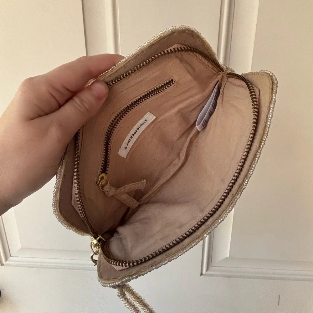 Anthropologie Beaded Aries Zodiac Wristlet Clutch